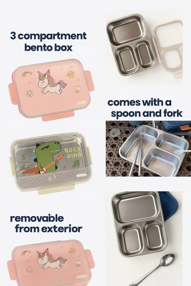 HomeStuff Kids Bento Lunch Box – Made for Little Appetites & Big School Days