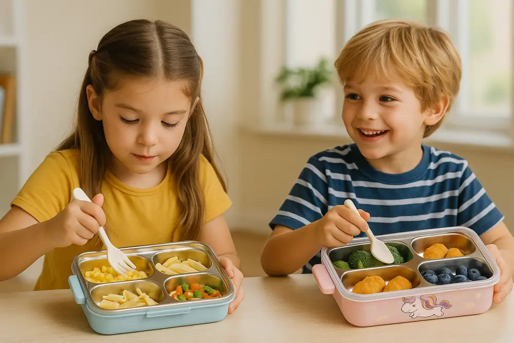 HomeStuff Kids Bento Lunch Box – Made for Little Appetites & Big School Days