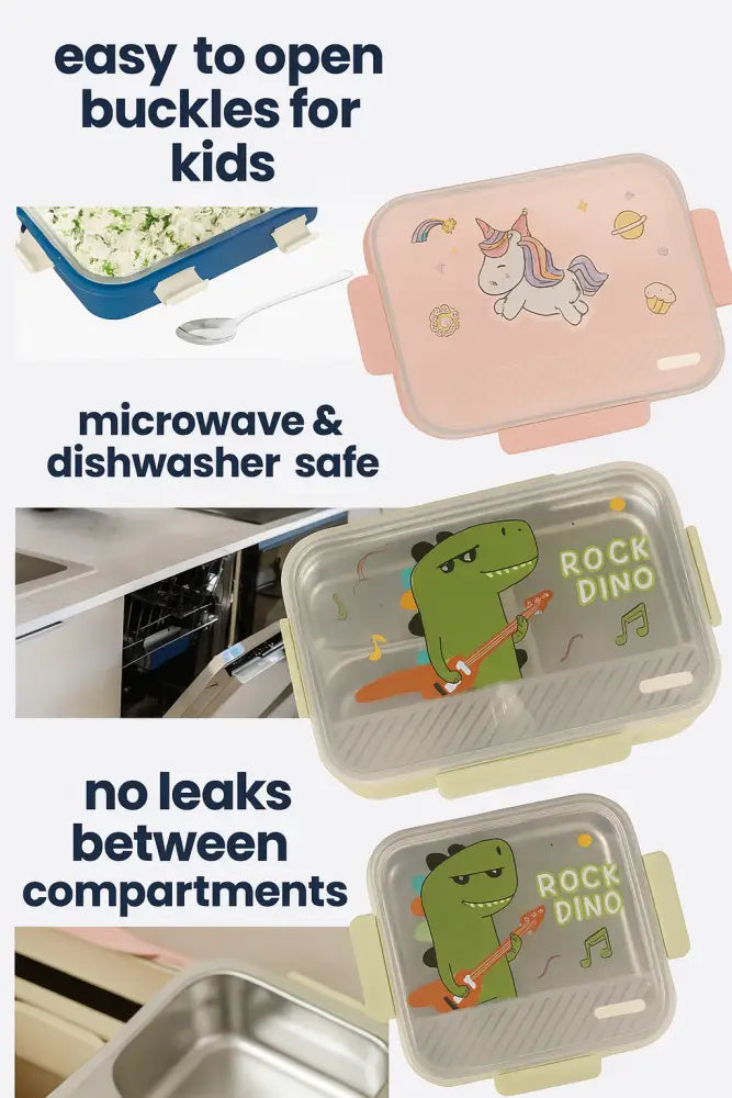 HomeStuff Kids Bento Lunch Box – Made for Little Appetites & Big School Days